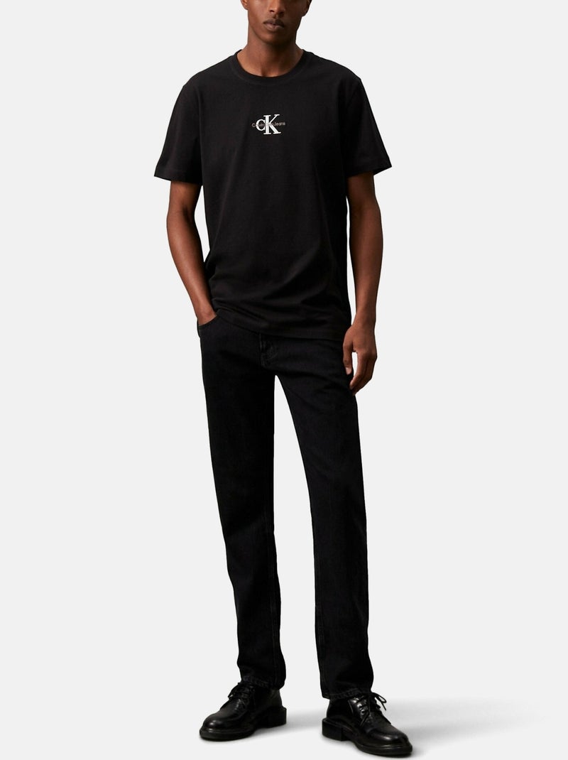 Tee Shirt Calvin Klein Monogram Noir - Kiabi