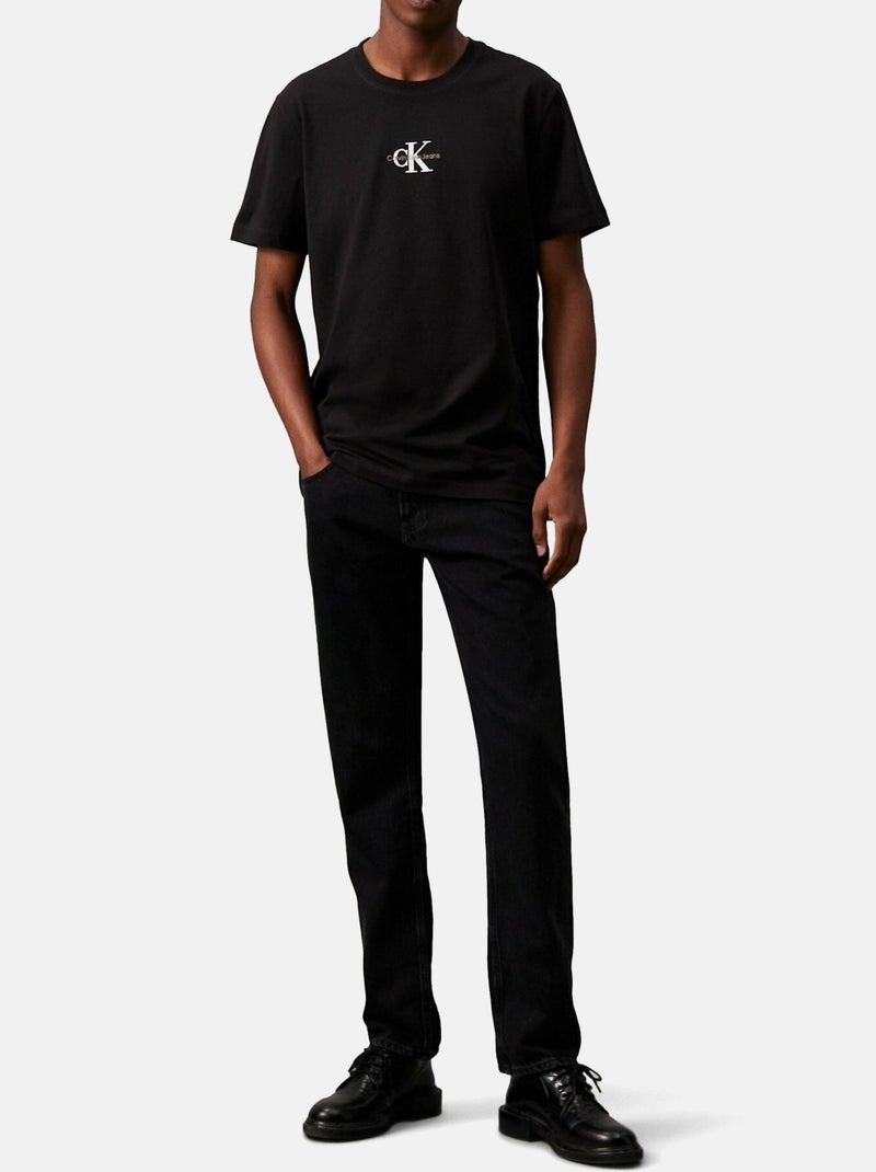 Tee Shirt Calvin Klein Monogram Noir - Kiabi