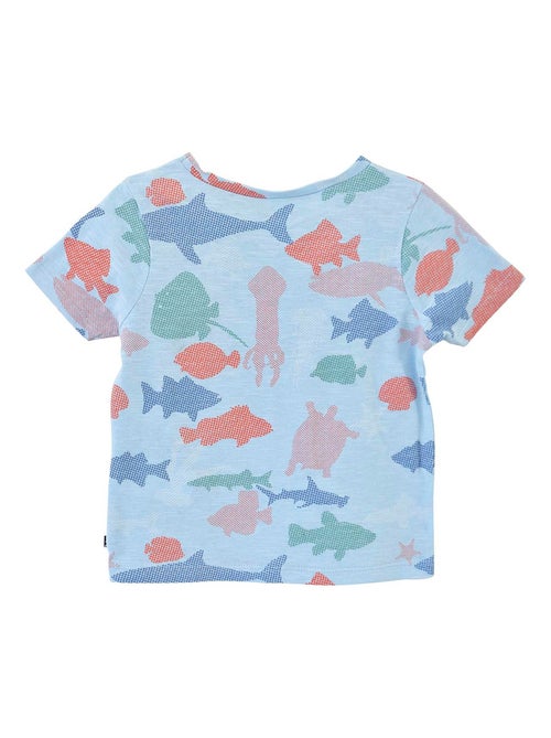 TEE SHIRT CARLY BLEU CHINÉ - Kiabi