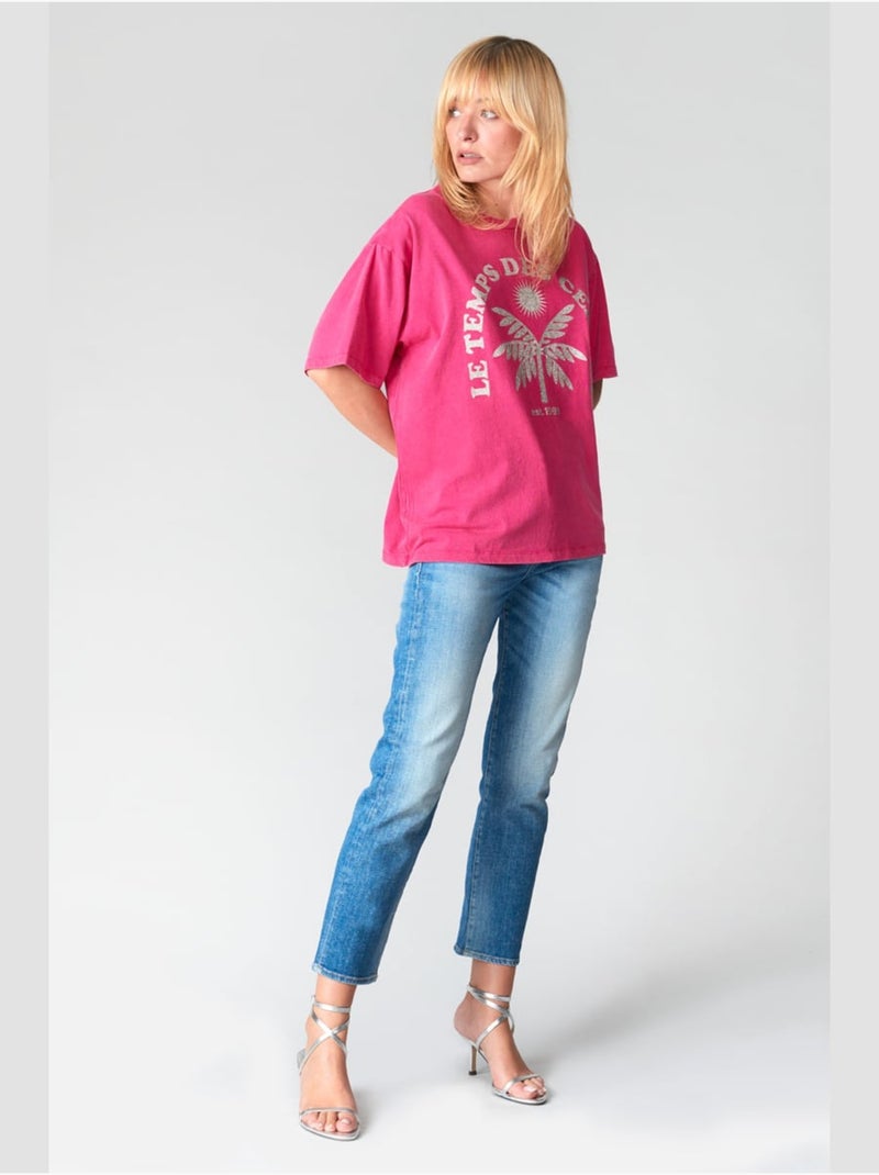 Tee-Shirt CASSIO 'Le Temps Des Cerises' Rose - Kiabi