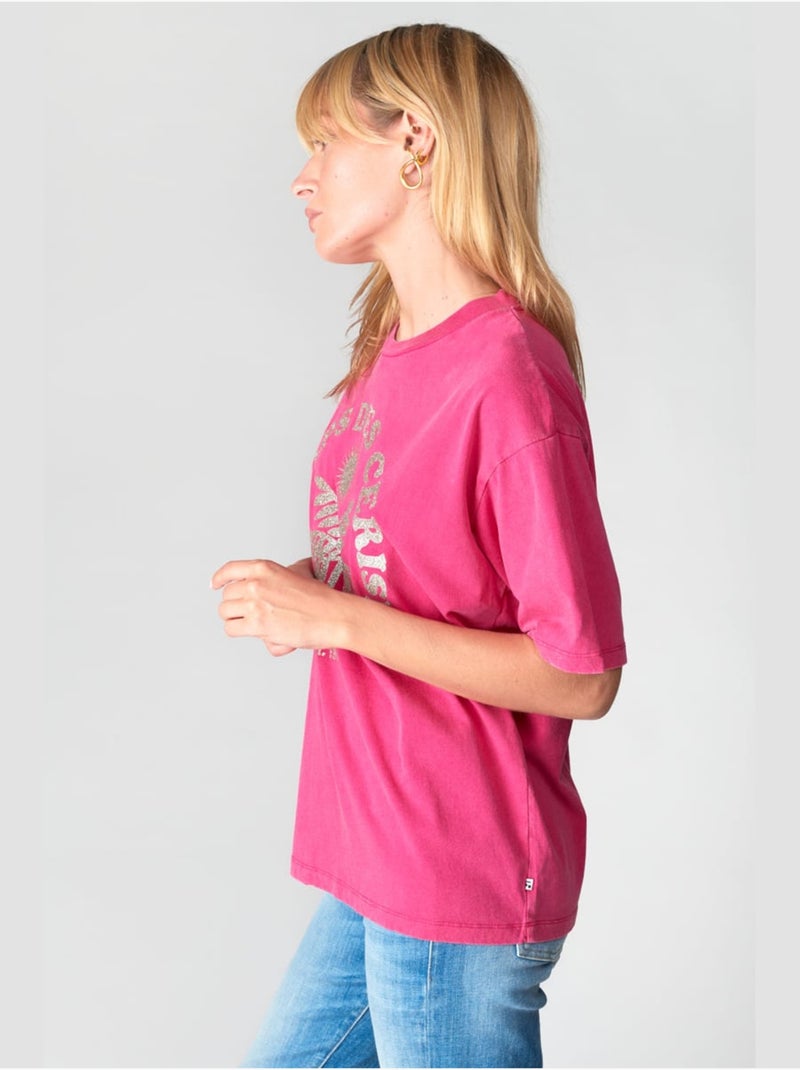 Tee-Shirt CASSIO 'Le Temps Des Cerises' Rose - Kiabi