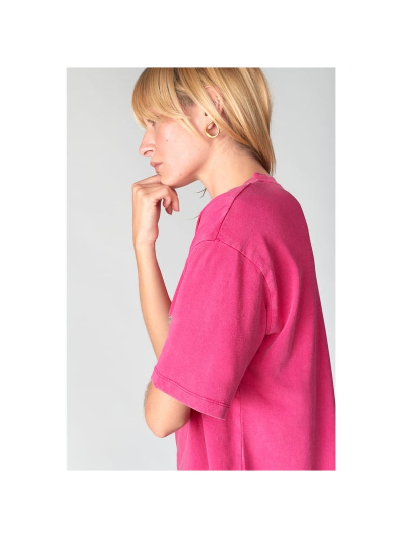 Tee-Shirt CASSIO 'Le Temps Des Cerises' Rose - Kiabi