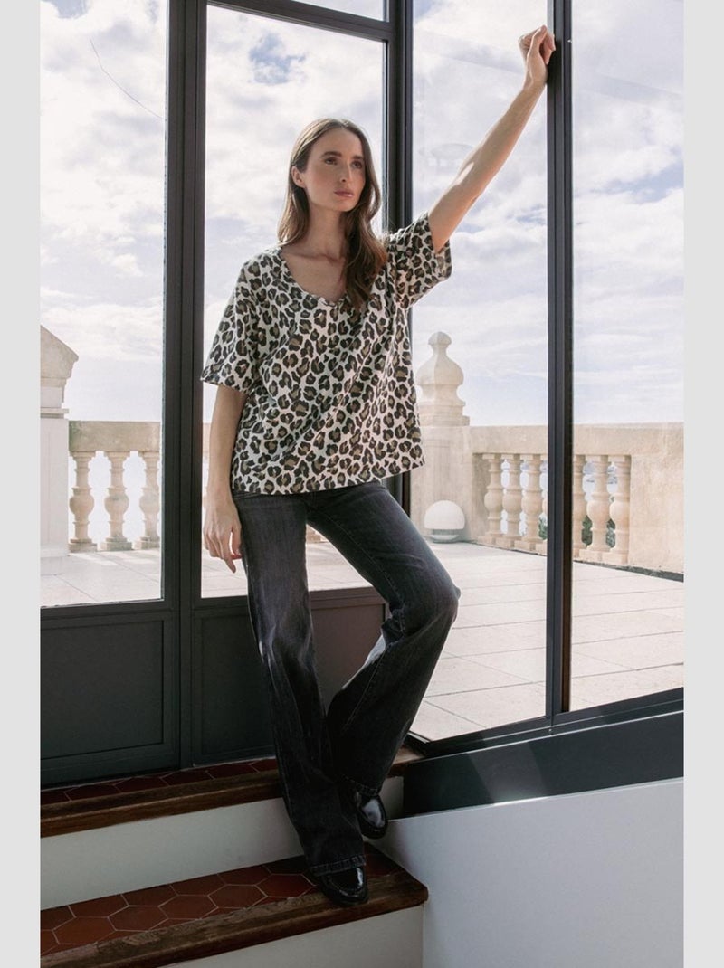 Tee-Shirt CATLYN 'Le Temps Des Cerises' Marron - Kiabi