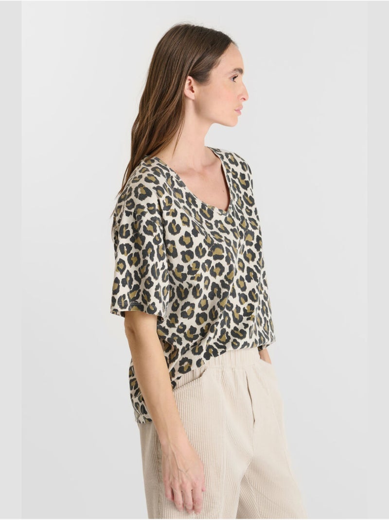 Tee-Shirt CATLYN 'Le Temps Des Cerises' Marron - Kiabi