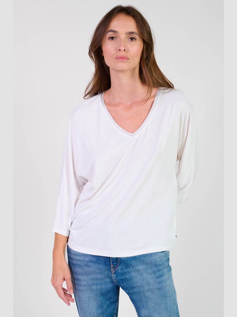 Tee-Shirt CEPADA 'Le Temps Des Cerises' Blanc - Kiabi