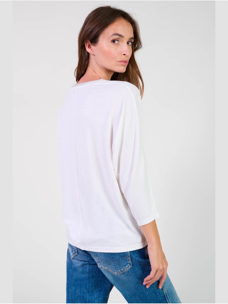 Tee-shirt cepada 'le temps des cerises' Blanc - Kiabi