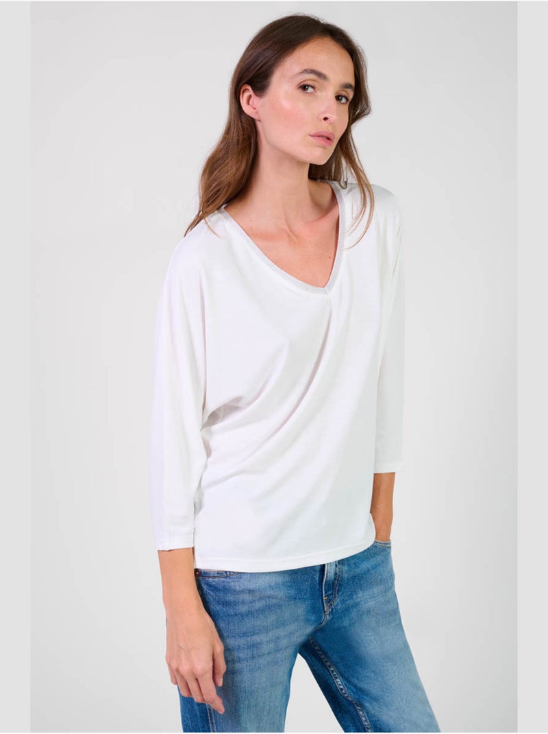 Tee-shirt cepada 'le temps des cerises' Blanc - Kiabi