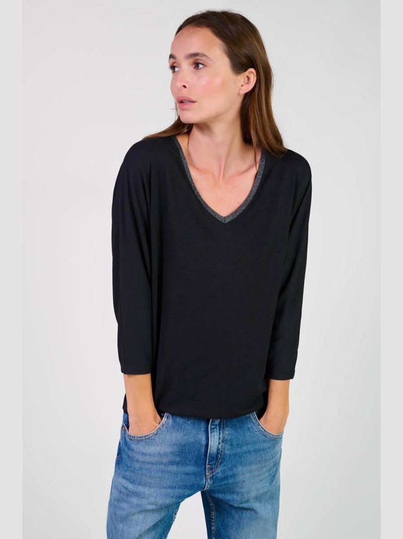 Tee-Shirt CEPADA 'Le Temps Des Cerises' Noir - Kiabi