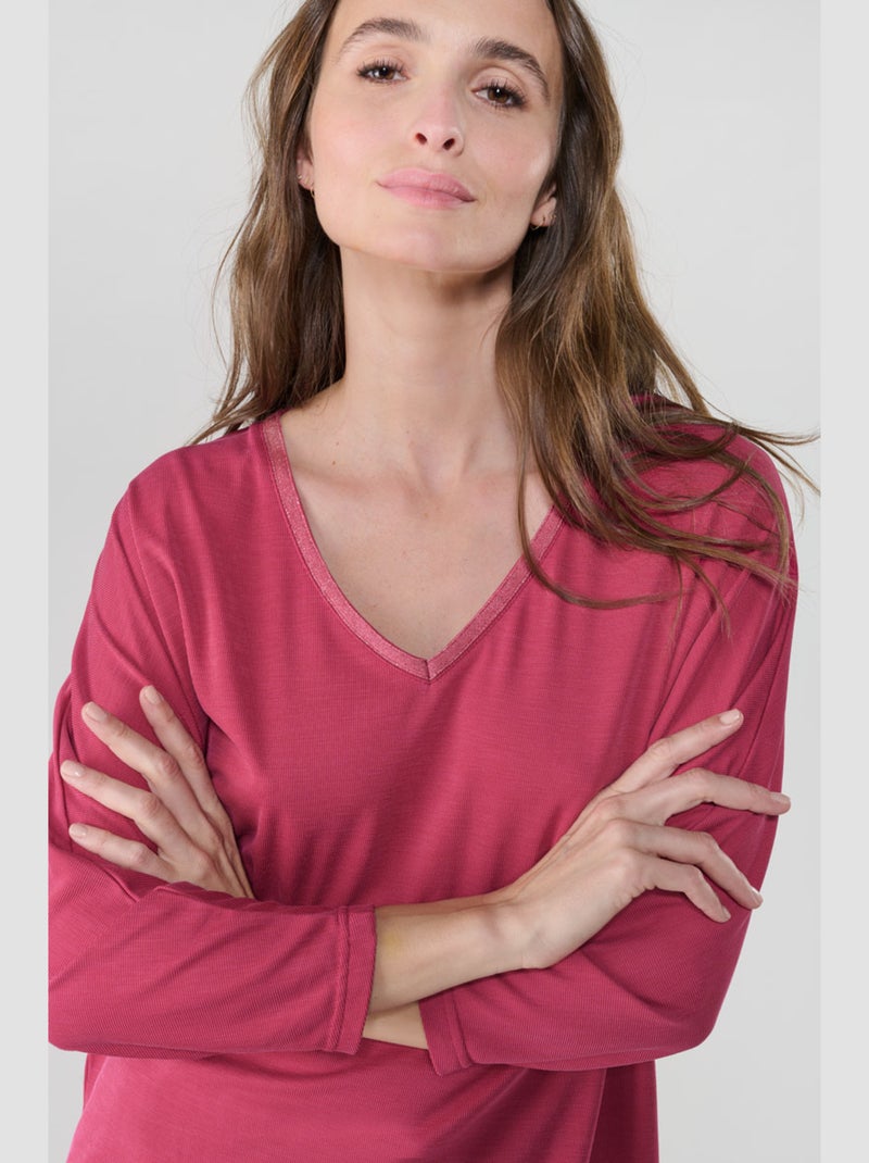 Tee-Shirt CEPADA 'Le Temps Des Cerises' Rose - Kiabi