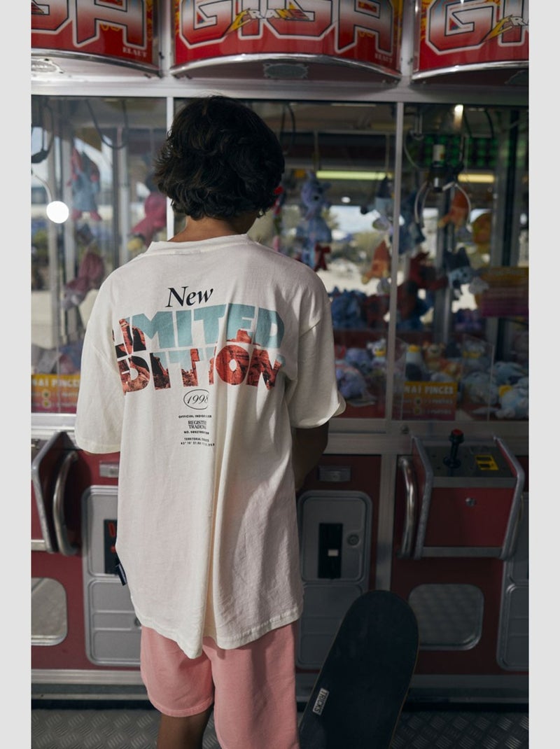 Tee-Shirt CHASUBO 'Le Temps Des Cerises' Blanc - Kiabi