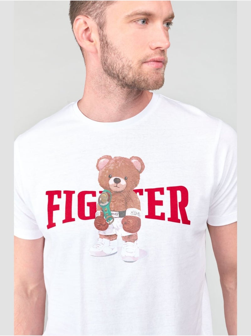 Tee-Shirt CHEDAR 'Le Temps Des Cerises' Blanc - Kiabi