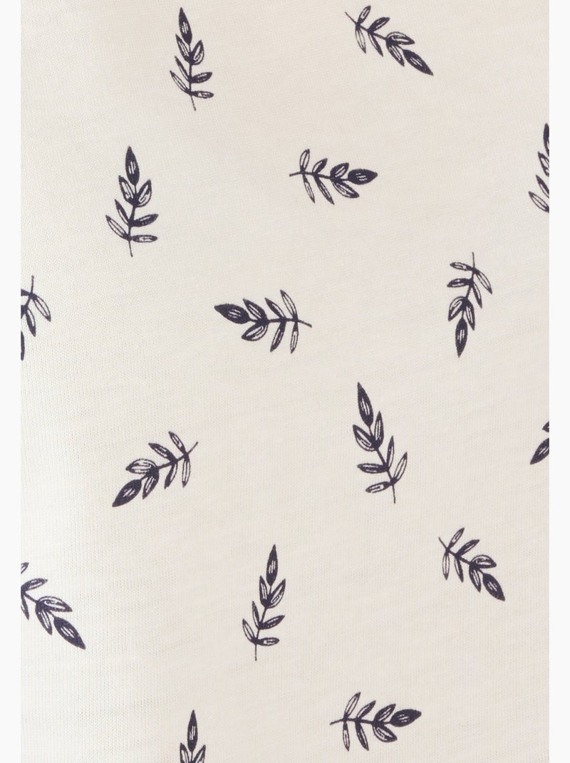 Tee-shirt col broderie anglaise - Damart Blanc - Kiabi