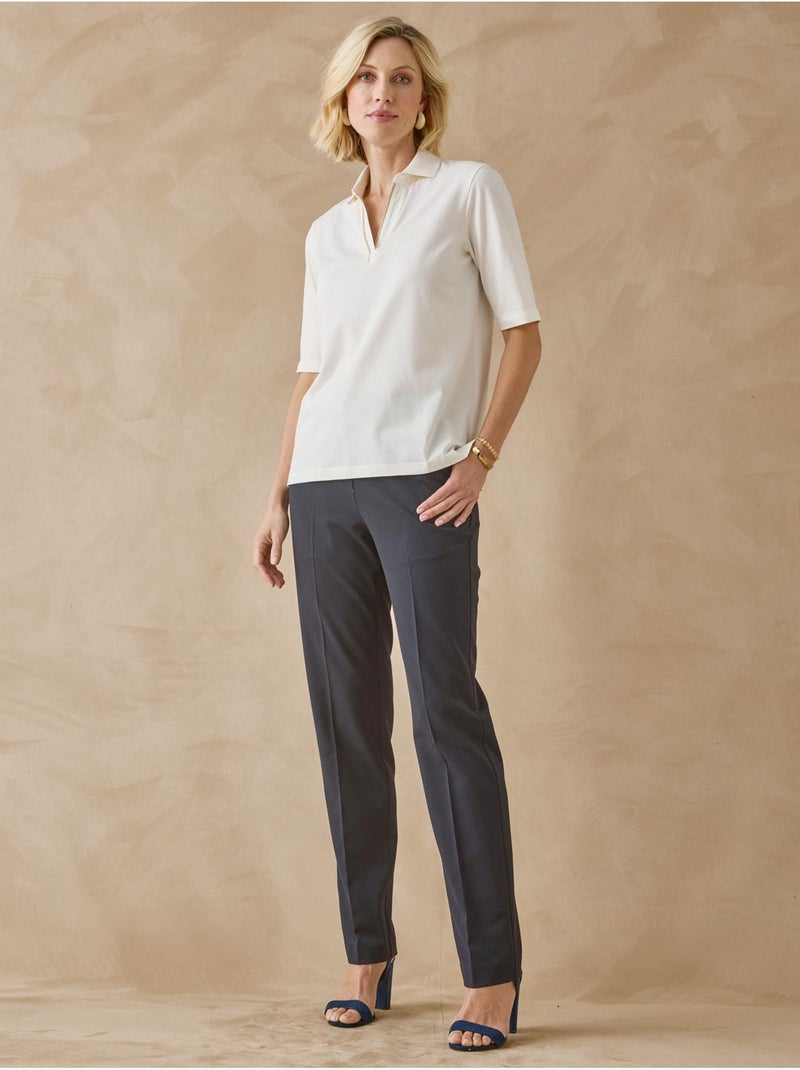 Tee-shirt col polo manches courtes - DAXON Ecru - Kiabi