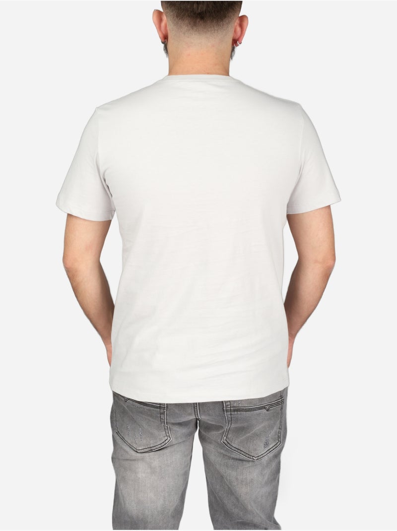 Tee Shirt col rond - Calvin Klein Blanc cassé - Kiabi