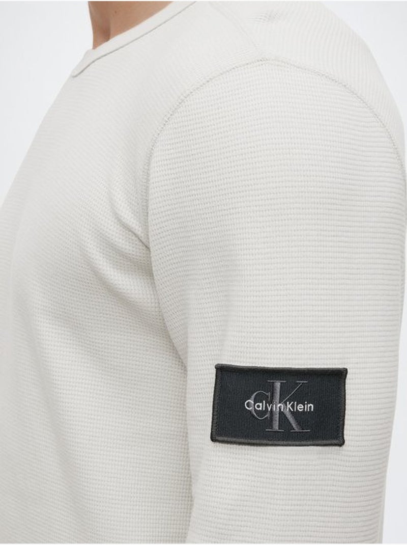 Tee shirt col rond - calvin klein Blanc - Kiabi