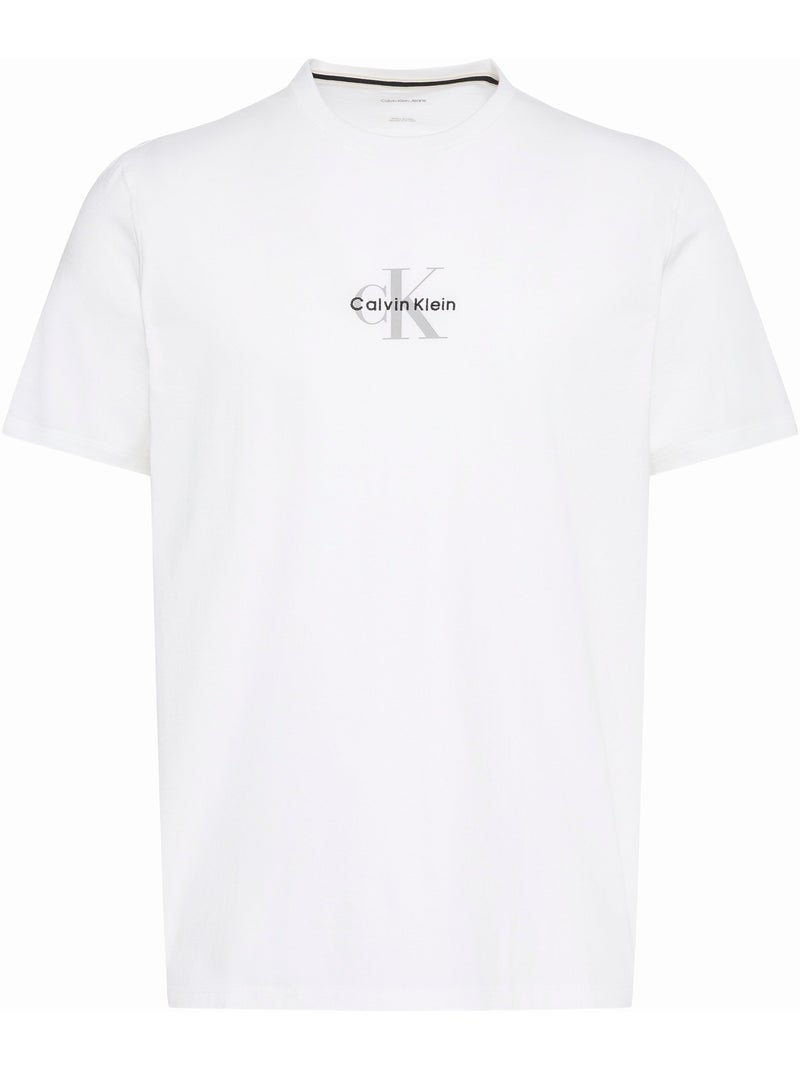 Tee Shirt col rond - Calvin Klein Blanc - Kiabi