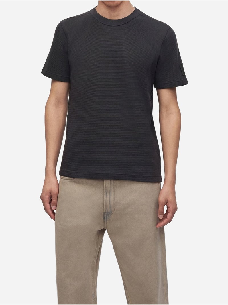 Tee shirt col rond - calvin klein Noir - Kiabi