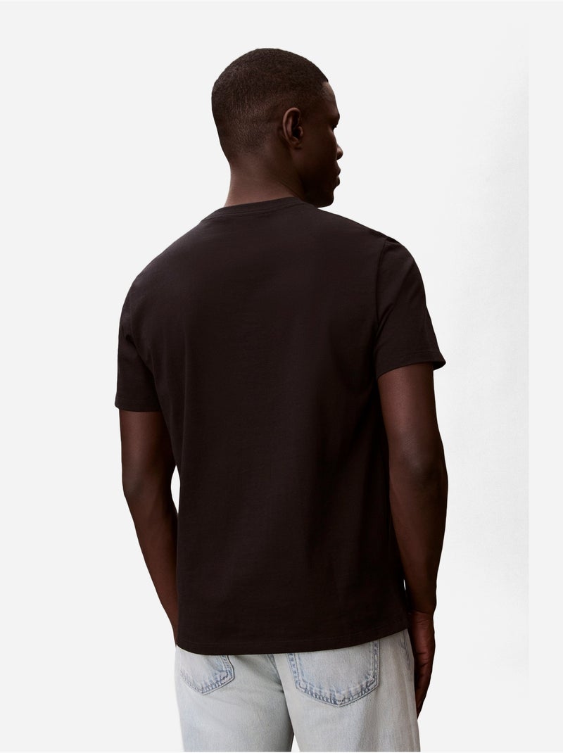 Tee Shirt col rond - Calvin Klein Noir - Kiabi