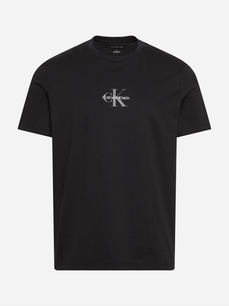 Tee Shirt col rond - Calvin Klein Noir - Kiabi