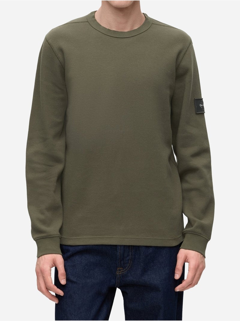 Tee shirt col rond - calvin klein Vert - Kiabi