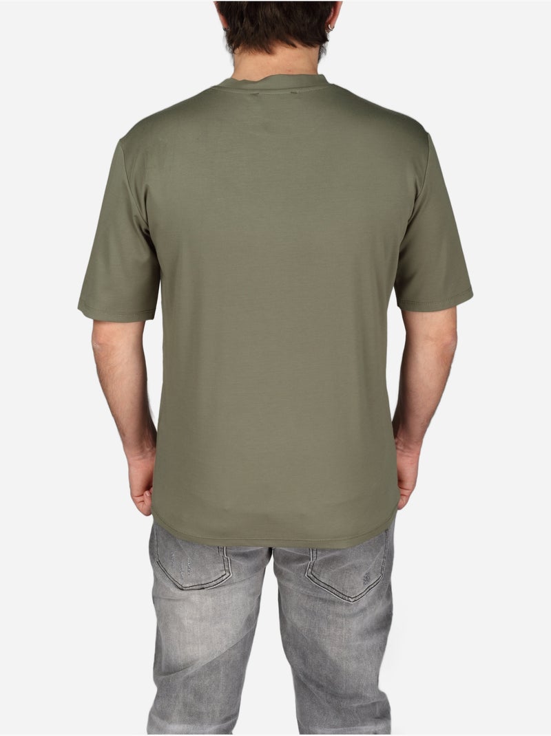 Tee Shirt col rond - Frilivin Kaki - Kiabi