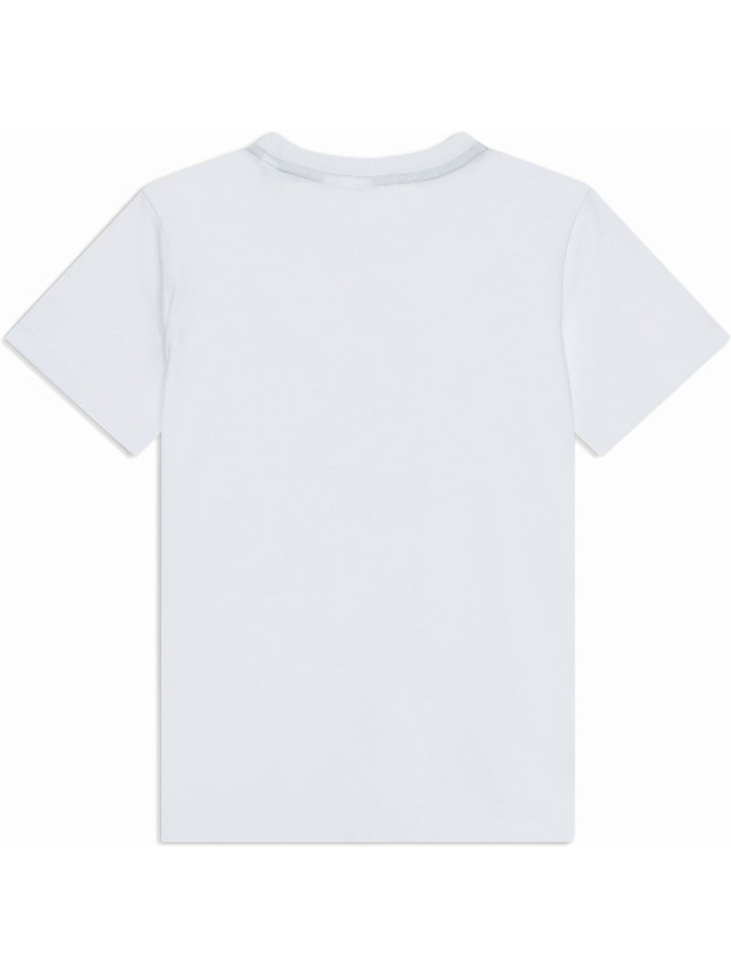 Tee shirt col rond - lacoste Blanc - Kiabi