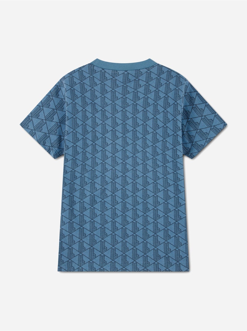 Tee shirt col rond - lacoste Bleu - Kiabi