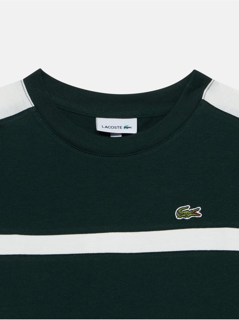 Tee shirt col rond - lacoste Vert foncé - Kiabi