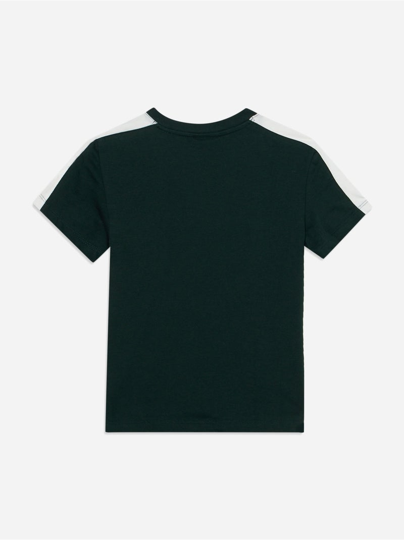 Tee shirt col rond - lacoste Vert foncé - Kiabi