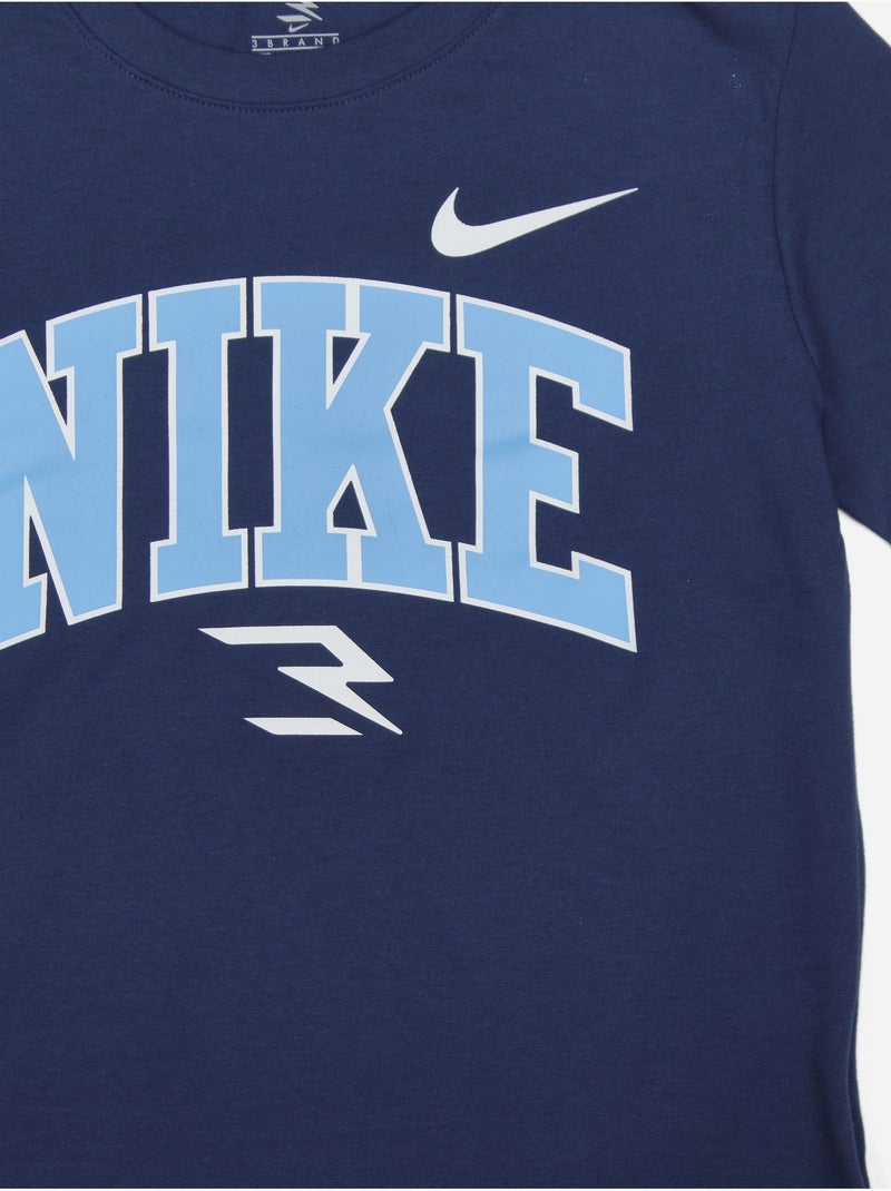 Tee shirt col rond - nike Bleu foncé - Kiabi