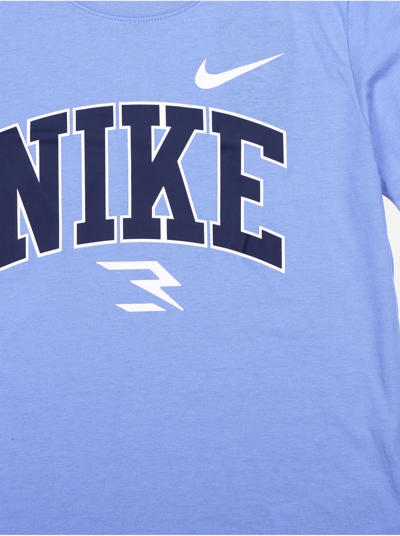 Tee shirt col rond - nike Bleu - Kiabi