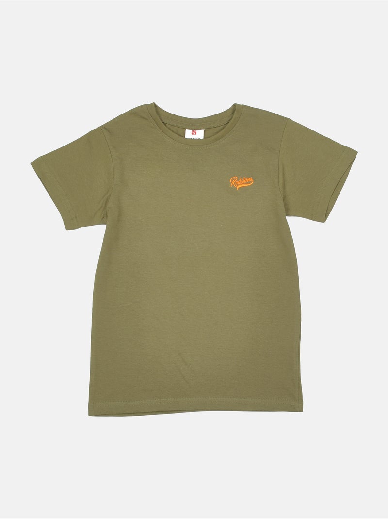 Tee Shirt col rond - Redskins Kaki - Kiabi