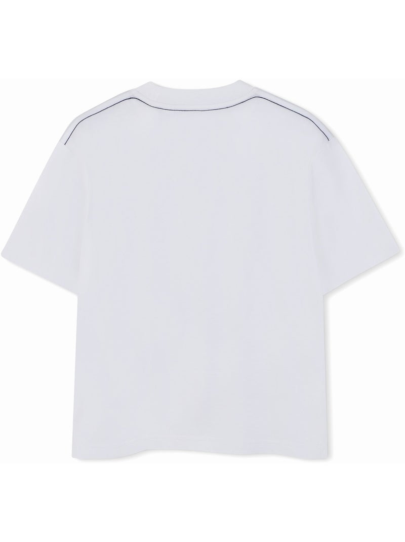 Tee Shirt col rond - Timberland Blanc - Kiabi