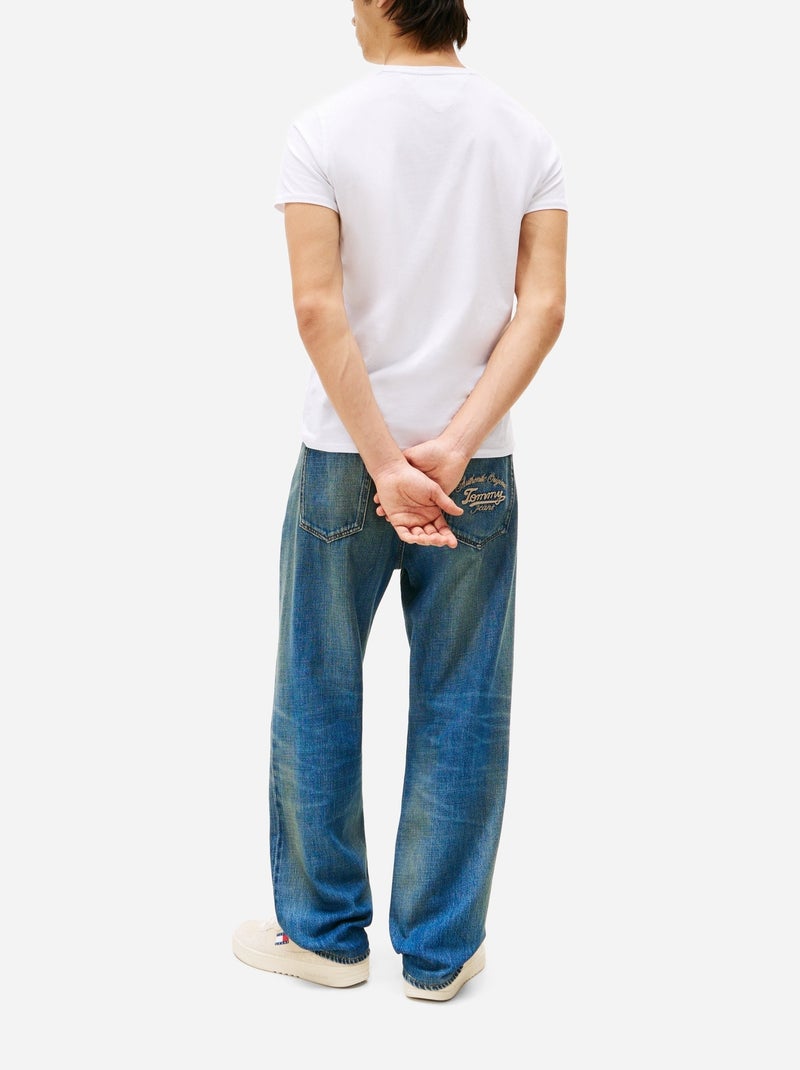 Tee Shirt col rond - Tommy jeans Blanc - Kiabi