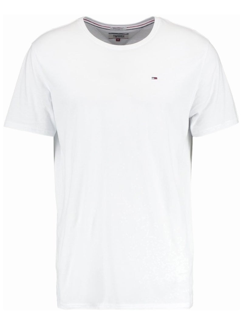 Tee Shirt col rond - Tommy jeans Blanc - Kiabi