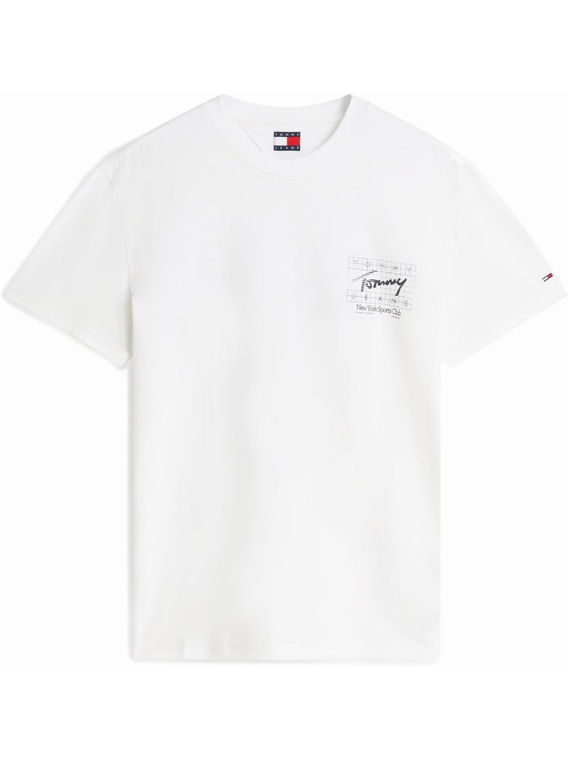 Tee Shirt col rond - Tommy jeans Blanc - Kiabi
