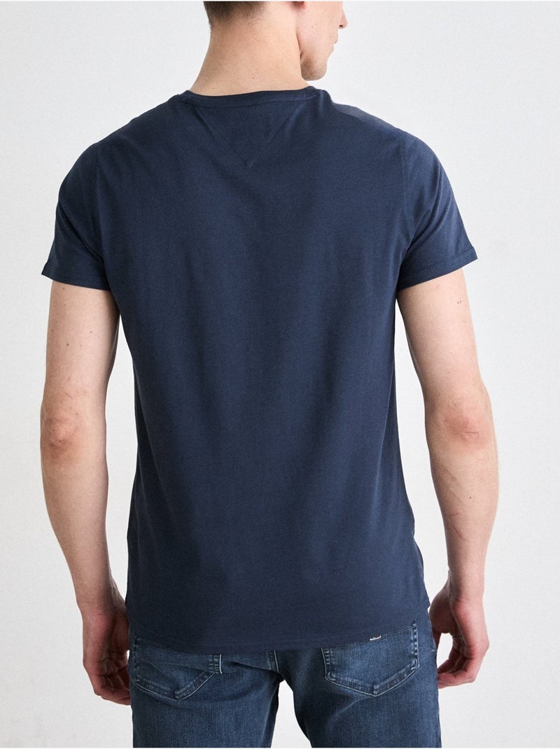 Tee Shirt col rond - Tommy jeans Bleu foncé - Kiabi