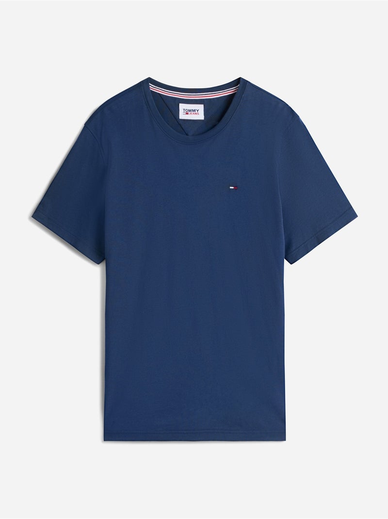 Tee Shirt col rond - Tommy jeans Bleu foncé - Kiabi