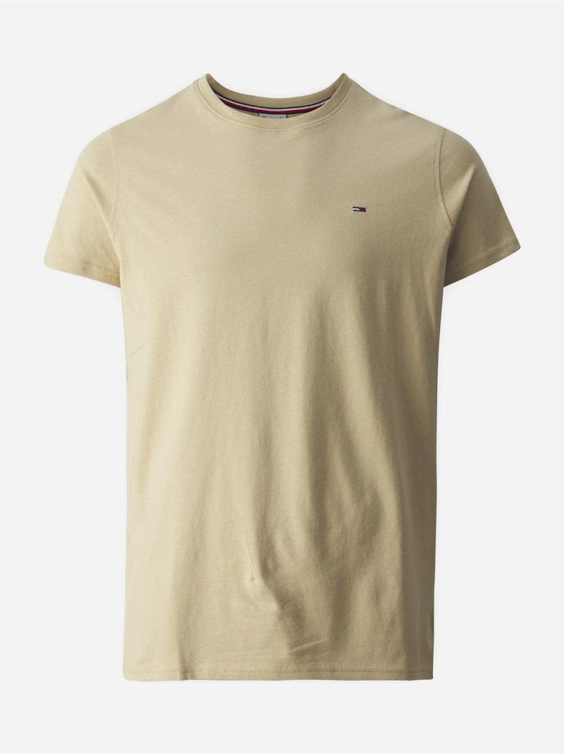 Tee Shirt col rond - Tommy jeans Jaune - Kiabi