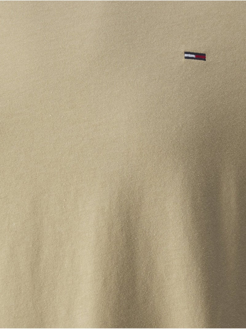 Tee Shirt col rond - Tommy jeans Jaune - Kiabi