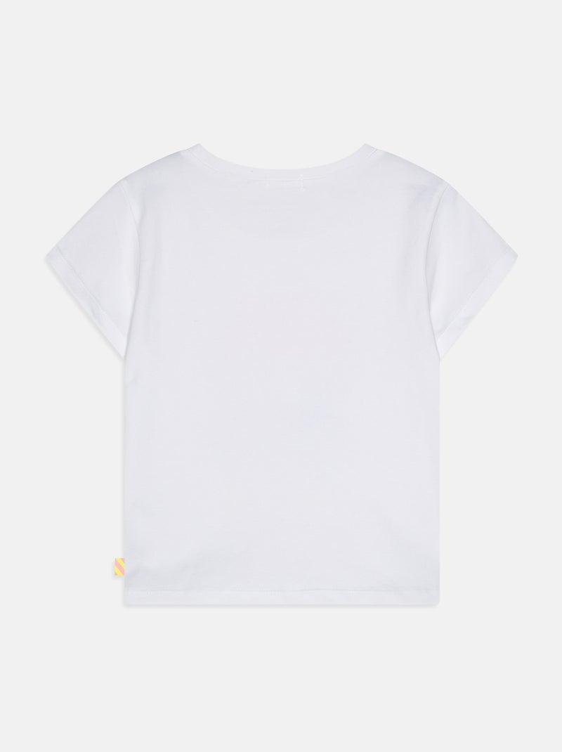 Tee shirt col rond Blanc - Kiabi