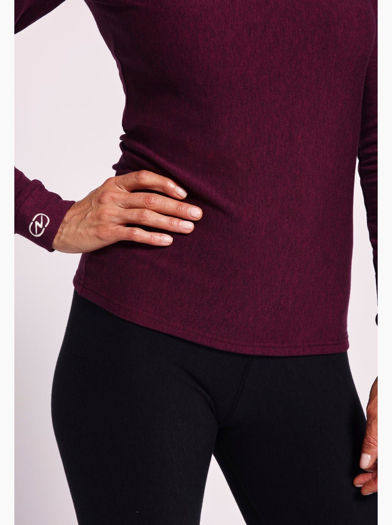 Tee-shirt col rond comfort Thermolactyl 5 femme thermique - DamartSport Noir - Kiabi