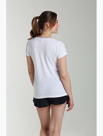 Tee Shirt Col Rond Lurex Manches Courtes Femme Tee Summer | Gerard Pasquier Avec Col Rond | Gerard