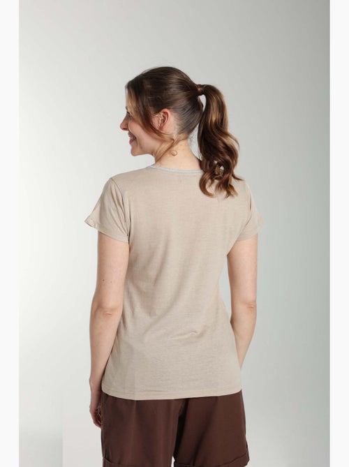 Tee shirt col rond lurex manches courtes femme Tee Summer | Gerard Pasquier - Kiabi Tee shirt col rond lurex manches courtes femme Tee Summer | Gerard Pasquier - Kiabi