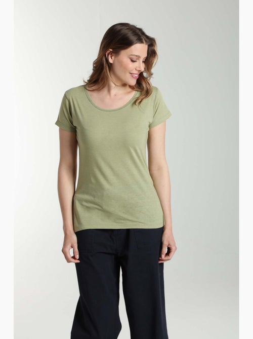 Tee shirt col rond manches courtes femme Marine | Gerard Pasquier - Kiabi Tee shirt col rond manches courtes femme Marine | Gerard Pasquier - Kiabi