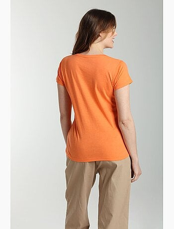 Tee shirt col rond manches courtes femme Marine | Gerard Pasquier