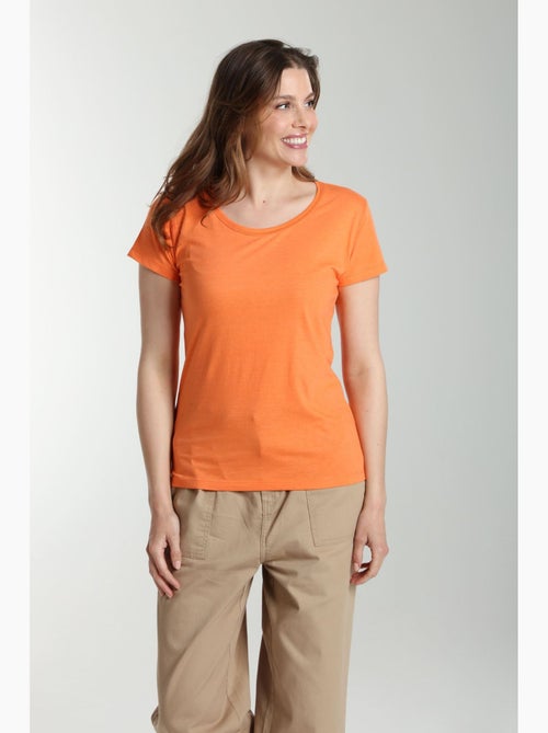 Tee shirt col rond manches courtes femme Marine  | Gerard Pasquier - Kiabi