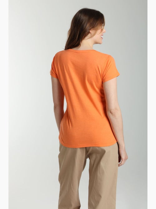 Tee shirt col rond manches courtes femme Marine  | Gerard Pasquier - Kiabi