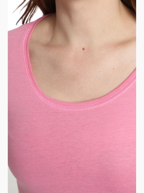 Tee shirt col rond manches courtes femme Marine  | Gerard Pasquier - Kiabi