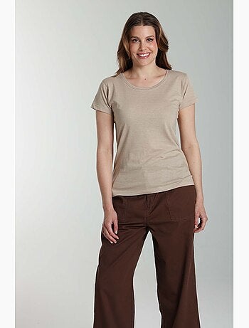 Tee shirt col rond manches courtes femme Marine | Gerard Pasquier